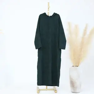 Women's Hoodie Corduroy Abaya - Muslim Clothing for Muslim Women hijab