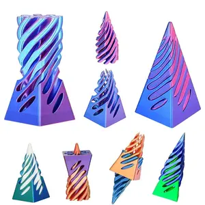 3D Printed Spiral Fidget Toys 11CM Decompression Spinning Three-Dimensional Structure Fingertip Dual Color Stress Relief Toy