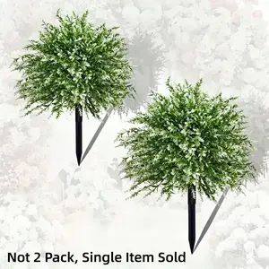 Artificial Lavender with Ground Spike, UV-Resistant Faux Shrub, Plastic Floral Plant for Indoor & Outdoor Decoration, Ideal for Home, Garden, Office, Weddings, Lifelike Artificial Flower, Artificial Flower Decorations, Decorative Flowers