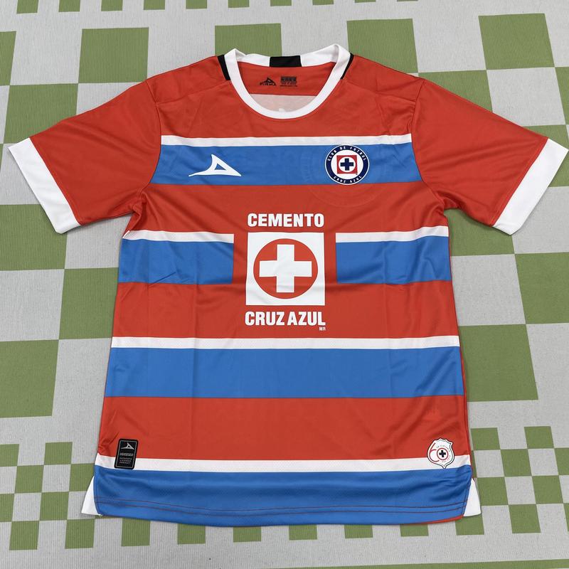 24 25 MEXICO CRUZ AZUL LIGA MX Home Long Sleeve Soccer Jersey Quick Dry Fan Edition