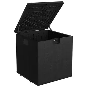 [FLASH SALE] Garvee 28 gal Outdoor Storage Box with Lid, Weather-Resistant Plastic Deck Box, Lockable Outdoor Storage Bin for Patio Furniture, Gardening Tools and Accessories, Black