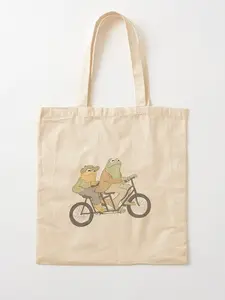 Sale up to 50%, Limited flash Deal, frog and toad Cotton Tote Bag