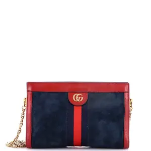 Pre-owned GUCCI Suede Shoulder Bags Ophidia Chain Shoulder Bag Small by Rebag