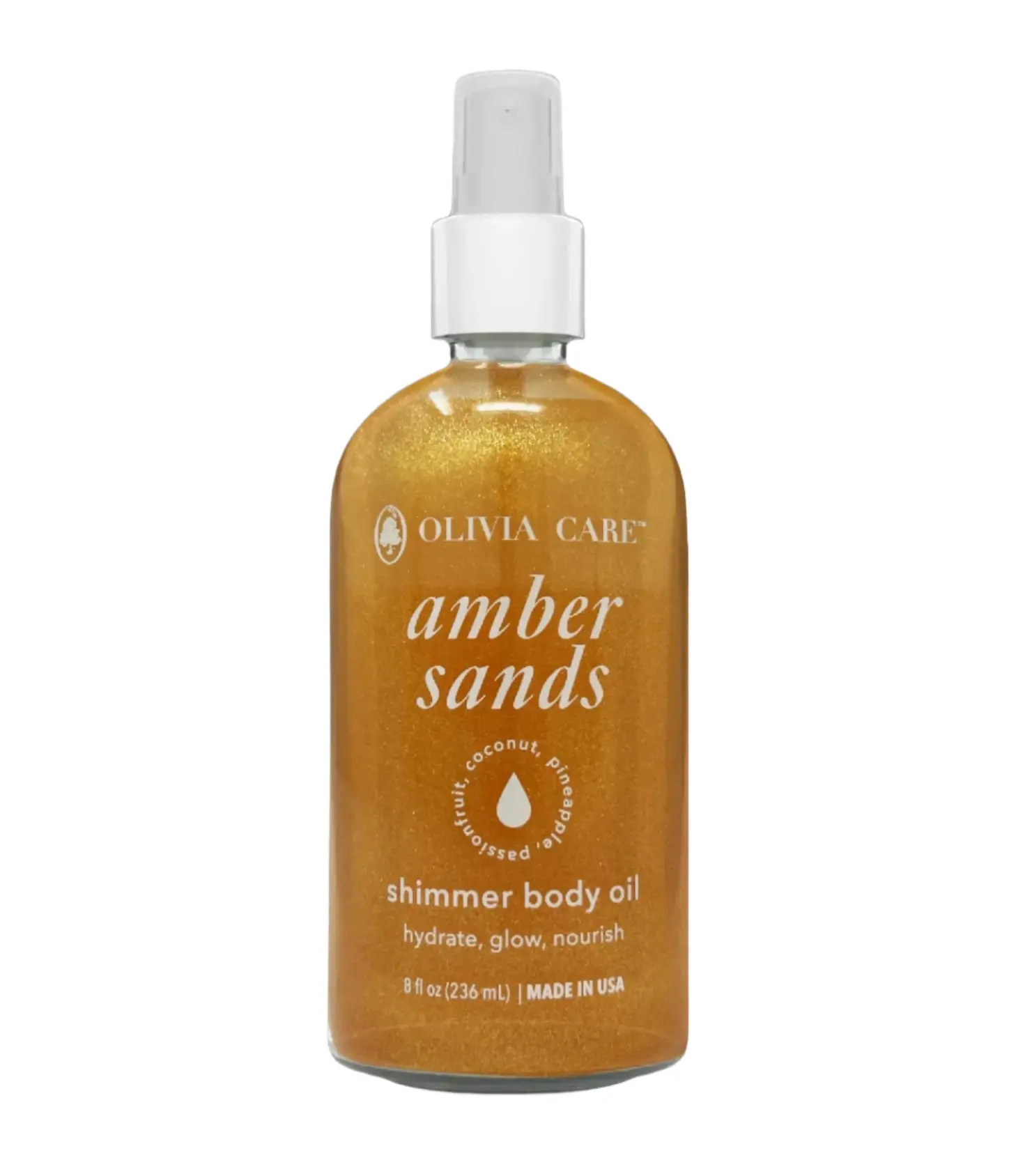 Amber Sands Shimmer Body Oil Coconut Lightweight Golden