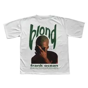 Rapper Frank Retro Graphic T Shirt Mens Womens Hip Hop Ocean Album Clothing Y2k Blond Fashion Oversized Cotton Tee Soft Breathable Short Sleeve Casual Streetwear Summer Cool High Quality Unisex Gift For Music Fans