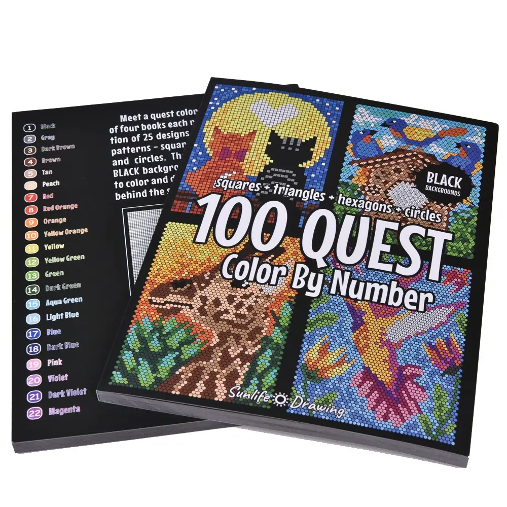 100 Quest Color By Number Coloring Book for Adults, Drawing Learning Book, Create Amazing Artworks for Kids, Color by Numbers Activity Book, Art Supplies