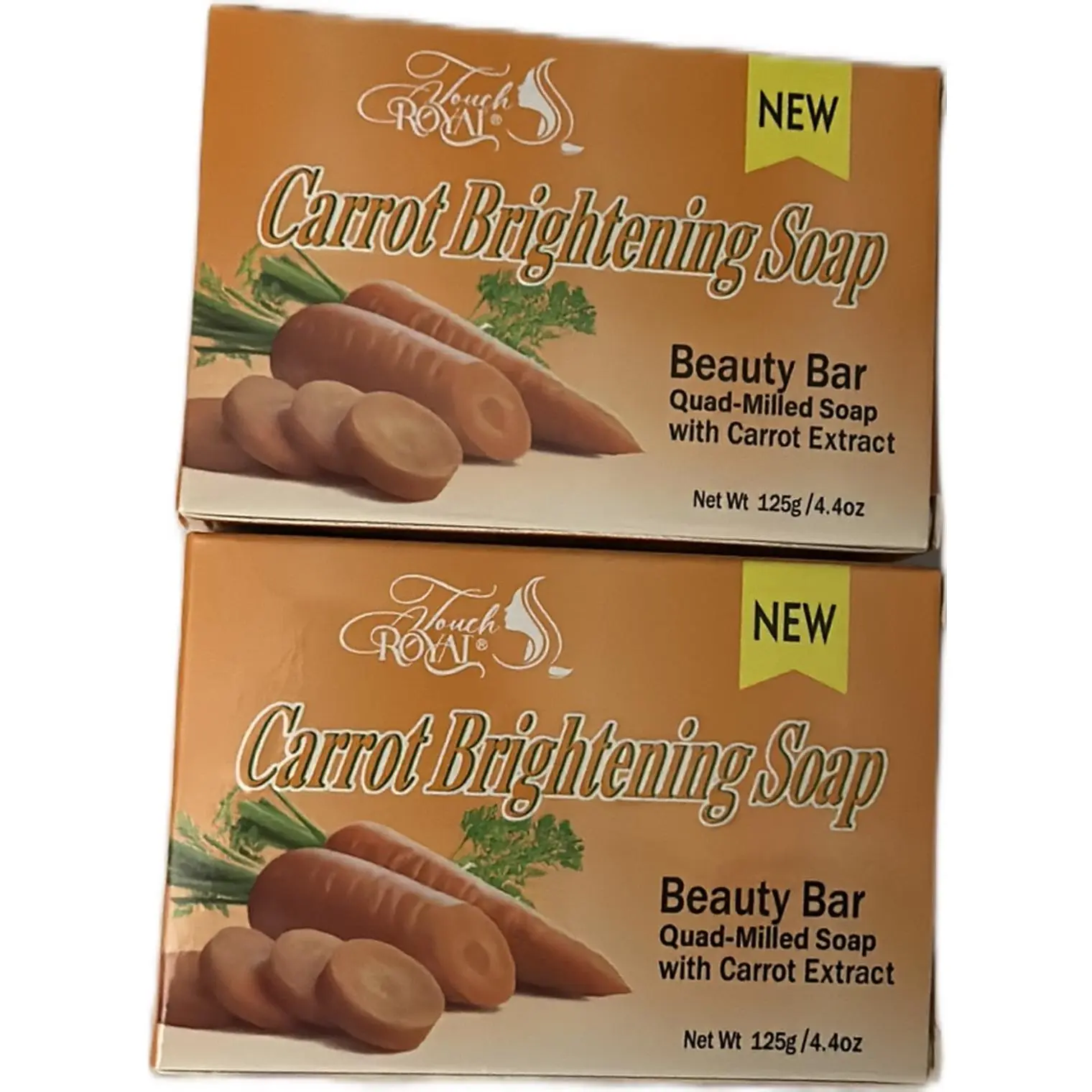 Touch Royal Carrot Brightening Soap Beauty Bar  3pcs