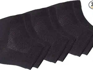 Vented Moisturizing Gel Heel Socks, 3 Pairs Toeless Spa Sock for Foot Care Treatment, Cracked Heels, Dry Feet, Foot Calluses (Black)