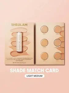 SHEGLAM Skin Magnet Foundation Stick – Light Medium | Full Coverage Poreless Natural Finish