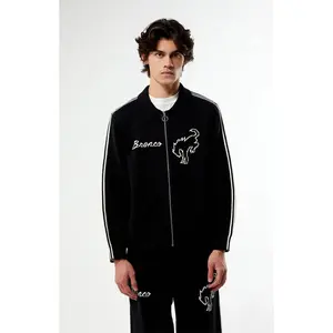 FORD Men's Bronco Ribbed Full Zip Sweater