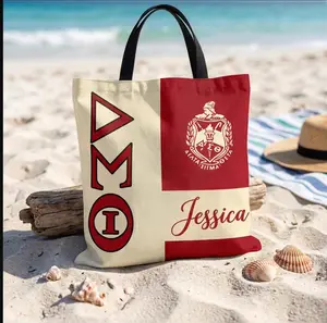 Personalized Sigma Delta Theta Tote Bag, Custom Sorority Tote Bag, Custom Beach Bag, Gift For Her, College Gift