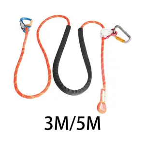 Adjustable Positioning Lanyard Mountaineering Tree Climbing Fall Protection Fall Arrest Kit for  Work  Belt
