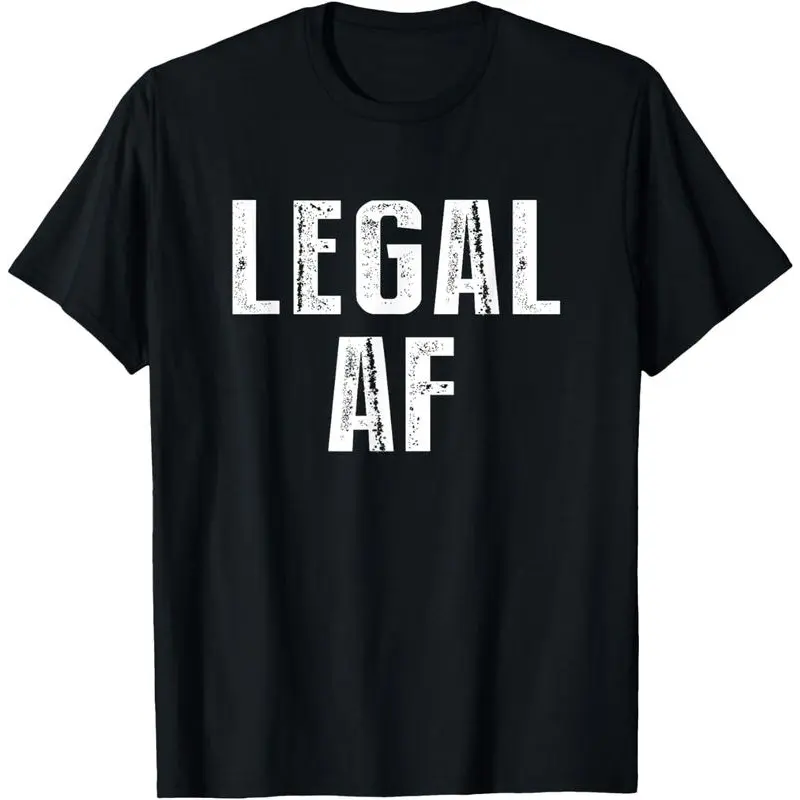 [100% Cotton] High - Quality" Funny 21St Birthday Gift "Legal AF" 21 Years Old T - Shirt A Minimalist - Style Tee Perfect For All Seasons. Ideal As A Summer Top, This Short - Sleeve Womenswear Features A Baggy, Casual Fit. A Fun  T-Shirt For Men And Women