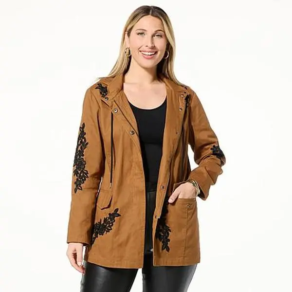 Colleen Lopez Embroidered Anorak Jacket Colleen Lopez Embroidered Anorak Jacket