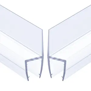AmazerBath Shower Door Side Seal Strip (Set of 2), Frameless Glass Shower Door Seal Strip - Suitable for 3/8 Inch Glass, 78 inch