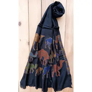 Camel Scarf- Cashmere Wrap- Cashemere shawl-Cashmere scarf- Printed Cashmere scarf-Hand weaved scarf- winter cashmere shawl- Winter scarf