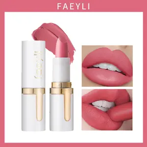 Faeyli Matte Lipstick - 12 Options, Long-Lasting, Waterproof, Non-Stick Cup, Flawless Makeup, Lip Care Product for Evening & Outdoor Use, All Skin Types, Ideal Gift for Women