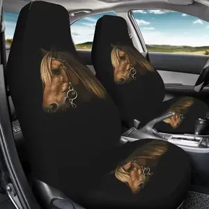 2-Piece Mustang Print Car Seat Covers, Soft Foam Thick Front Seat Protector, Unisex Gift for Cars Suv Trucks, Auto Seat Covers