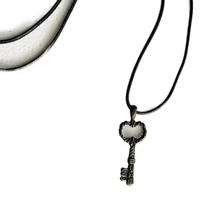 Hecate's Key Pendant Necklace with Engraved Designs