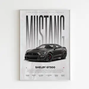 Ford Mustang Poster | Shelby Poster |Hyper Car Poster , No frame Decor Gift
