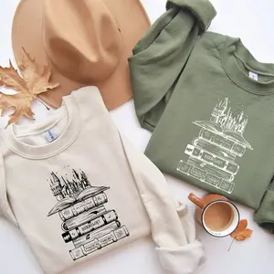 Wizard Castle Book Sweatshirt, Halloween Bookish Sweatshirt, HP Book Sweatshirt, Wizard School Sweatshirt, HP Crewneck Sweater
