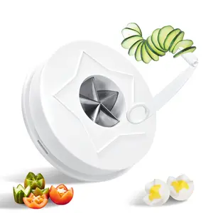 Party Cutter with Spiral Cutter Set Multi-Functional Vegetable Chopper Creative Fruit & Vegetable Shaper Carving Tools Decorative Food Cutter Manual Food Processor Kitchen Gadget for Kitchen Art Baking and Food Cooking