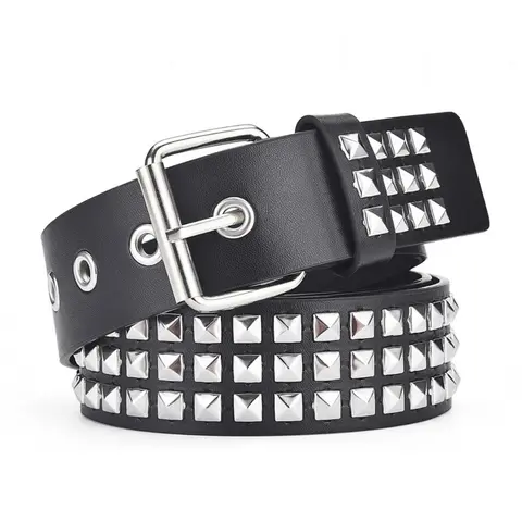 【Black Friday】Punk Style Studded PU Leather Belt, Fashion Belt for Parties and Daily Wear, Trendy Versatile and Exquisite Belt for Women and Men, Ideal Birthday Gift