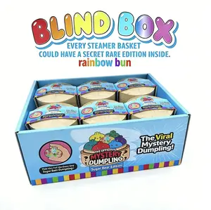 Glitter Dumpling Squishy Blind Box – Cute Bun Fidget Toy, Super Soft TPR Material, Stress Relief Squeeze Toy, Unboxing Surprise, Rare Random Style per Pack, Viral Gift Idea for Students & Friends