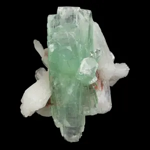 Green Apophyllite with Stilbite Natural Mineral Specimen #B6575