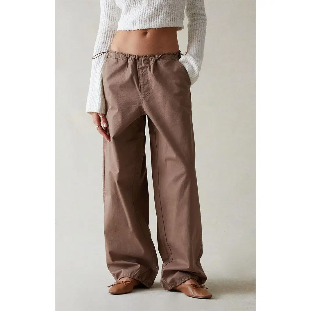 Pacsun Women's Brown Low Rise Parachute Pants