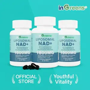 90 Day Supply Pure NAD+ Energy  & Healthy Aging - 1800mg per Serving - 180 Count (3 Bottles)