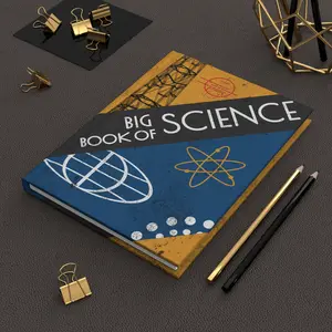 Big Book of Science Hardcover Journal Matte, 150 Page Notebook Journal for Gaming Fans and Enthusiasts Vintage Cosplay Flair Inspired Writing