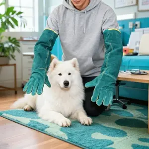 Wear Resistant Scratch Proof Leather Anti Bite Gloves Pet Handling Gloves Cat Dog Feeding Training Interaction Bird Grip Reptile Handling Gardening Welding Durable Hot