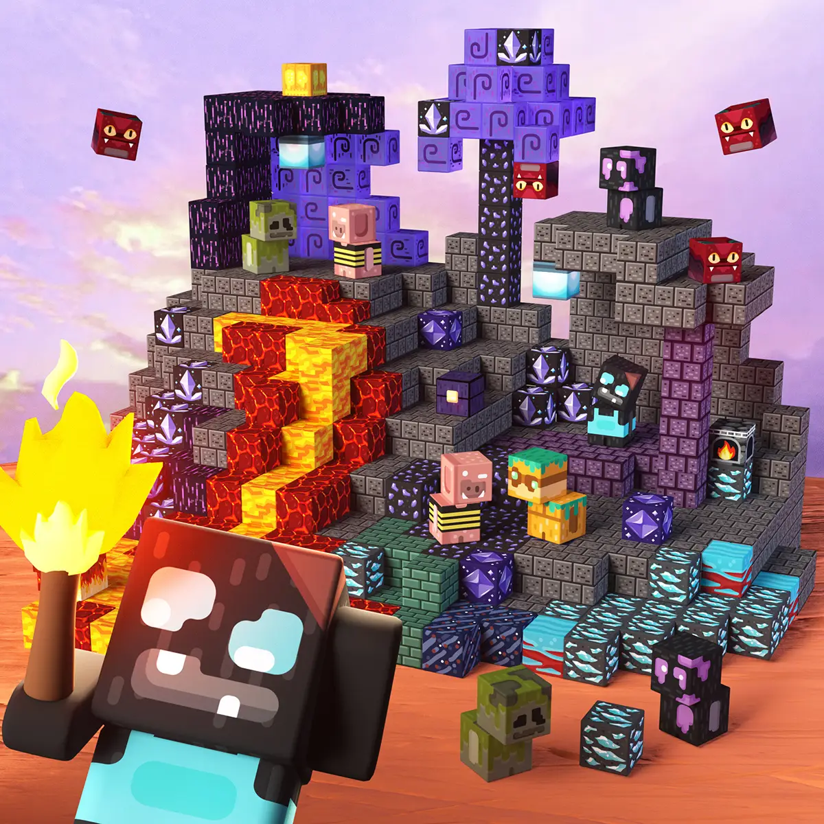 GobiDex Shadow Crypt 100PCS Magnetic Building Blocks Upgraded 0.8 Inch, Portable Travel Construction Set, STEM Montessori Toys for Kids, Gift for Ages