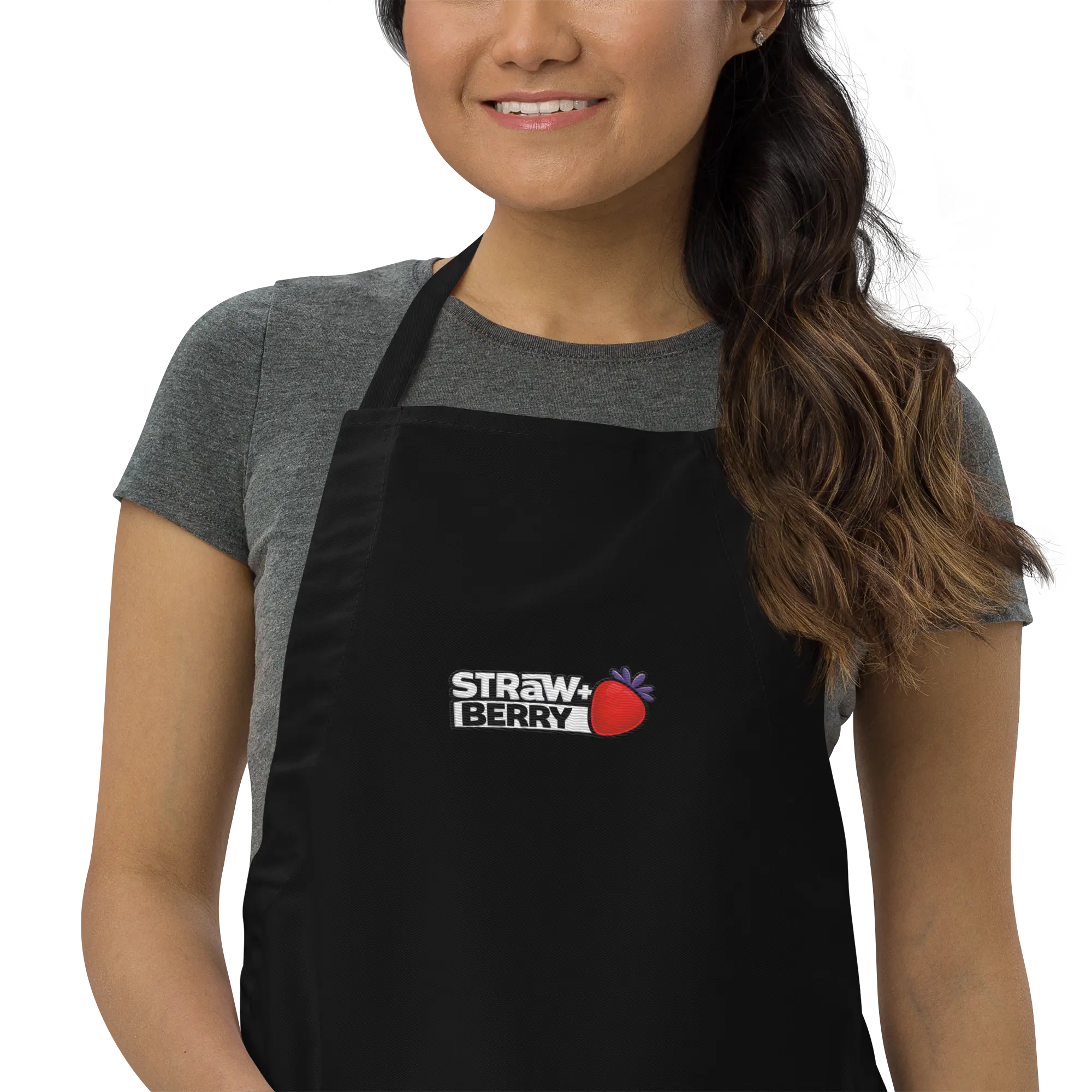 Heated Rivalry Strawberry Smoothie Uniform Apron | Kip and Scott Straw+ Berry Smoothie Shop Uniform Apron Adjustable Cotton