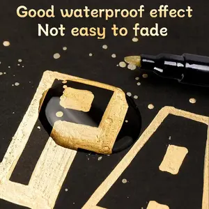 Metallic Glitter Acrylic Paint Markers Set of 10, Multi-Surface Art Pens for Rocks Glass Plastic, DIY Crafts for Kids & Adults