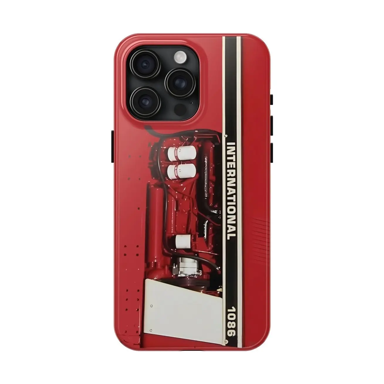 Farmer Tractor Red INTERNATIONAL 1086 Phone Case, iPhone 17 16 15 14 13 12 11 X 8 7 Pro Max/Pro/Mini, SAMSUNG GALAXY 21 S22 S23 S24 25 ULTRA PLUS Shockproof Anti-Drop Protective Cases D
