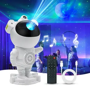 Astronaut Galaxy Projector Star Projector Night Light With Bluetooth Speaker and Remote Nebula Moon Projector Lamp for Bedroom Decoration Kids Gift