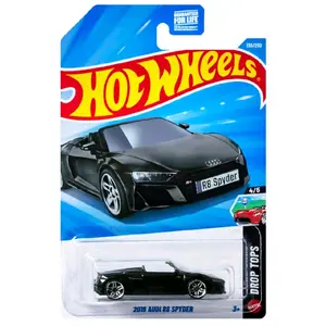 2025 Hot Wheels Drop Tops Audi R8 Spyder Black 2019 1:64 Diecast Car