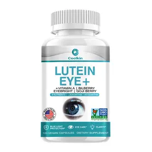 Coolkin - Lutein Eye Health Supplement - Contains Vitamin A, Bilberry & Goji Berry - 9 Nutrients - 120 Capsules/Bottle