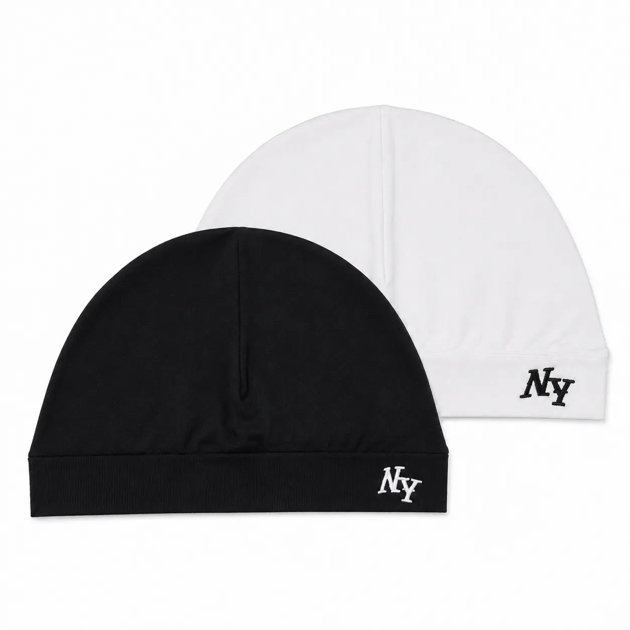 NY Embroidered Skull Cap Beanie – Soft Stretch Close-Fit Y2K Streetwear Hat for Men & Women