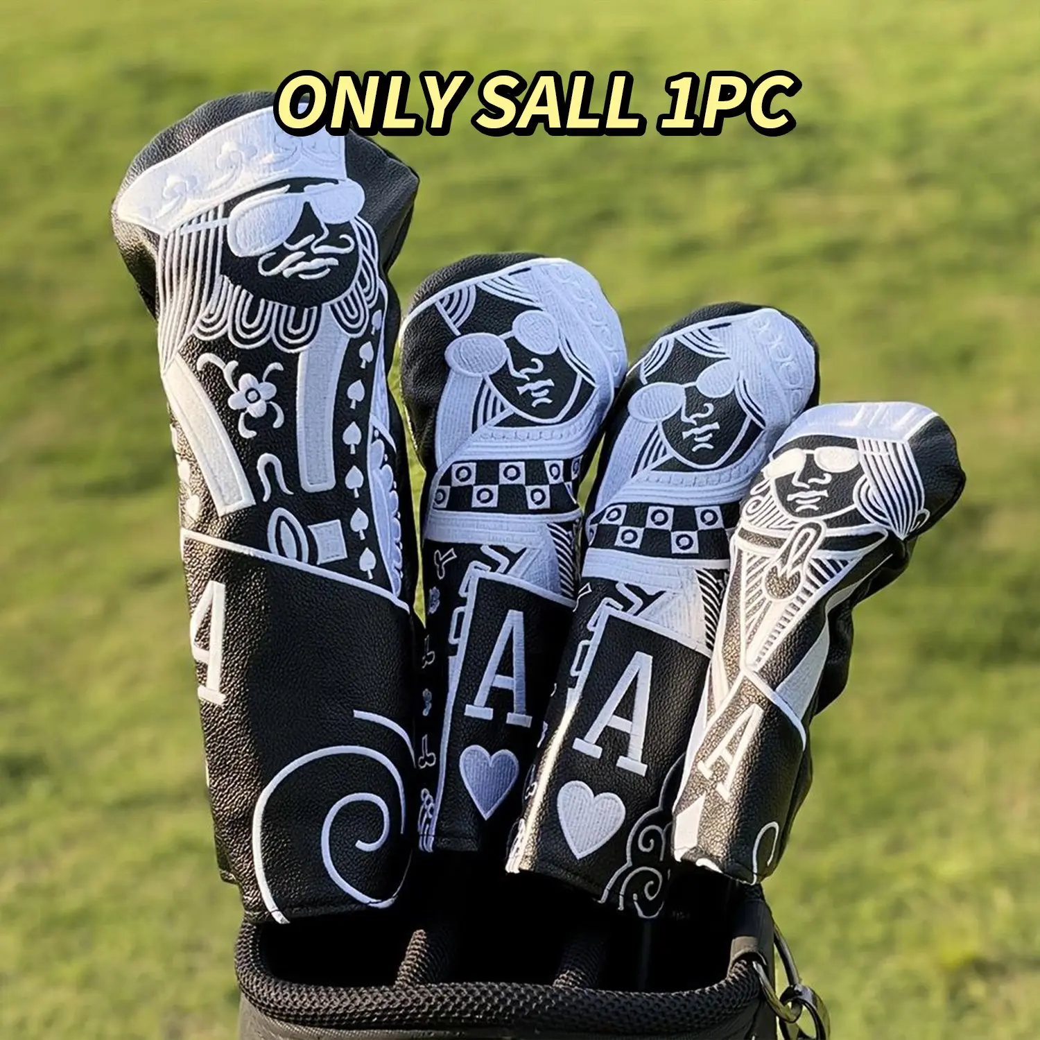 Poker Golf Protective Cover, Waterproof & Durable Material, Best Protection for Your Golf Club, Available in Single Pack or Set of Four, Golf Accessory, Golf Gear, Essential Golf Accessory, Golf Supply