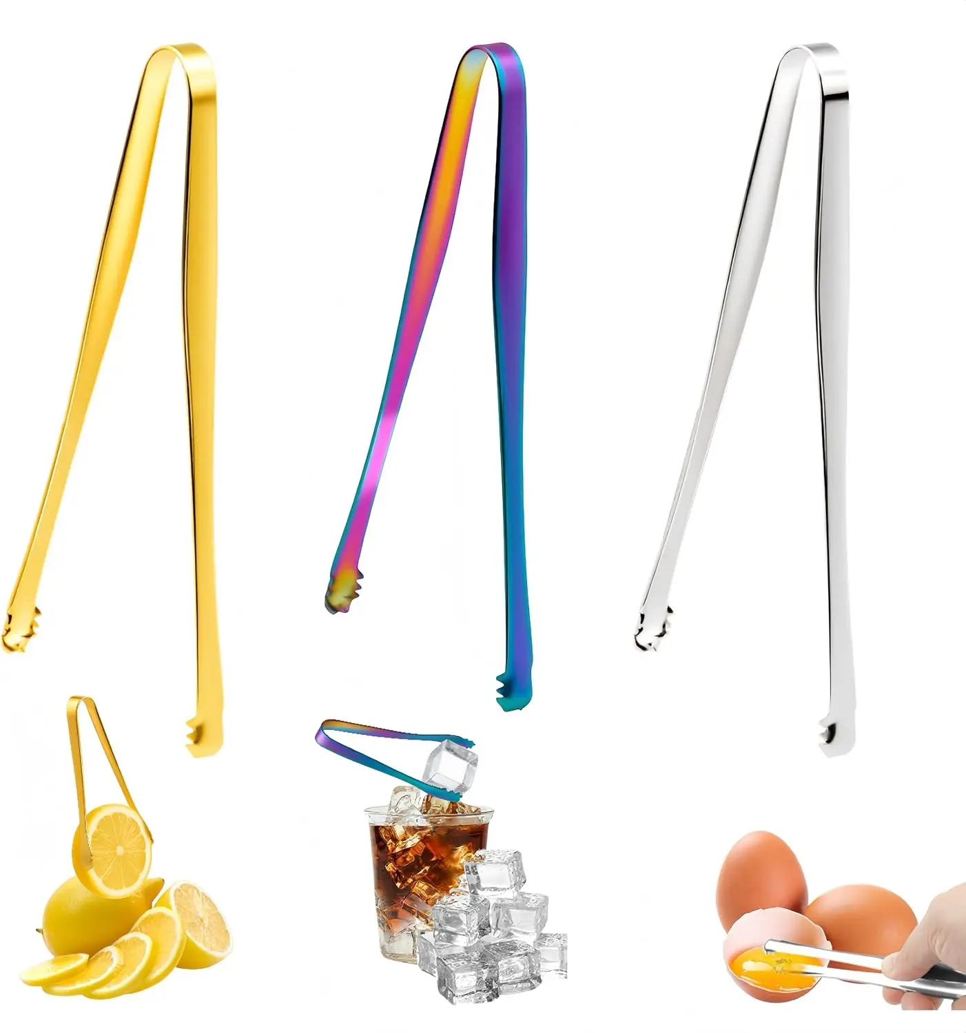 3 Pcs Egg Chalaza Remover Tool, 3 Color 5.98 Inch Stainless Steel Toothed Egg Shell Fragment Membrane Cracker Separator, Multipurpose Kitchen Gadget for Perfectly Clean and Intact Eggs Chefs Bakers