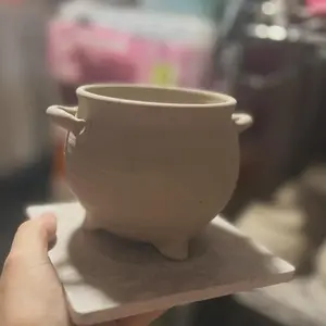 Hannah Blue Witchy Cauldron with Tripod Foot and Mini Handles, Handmade in Hawaii