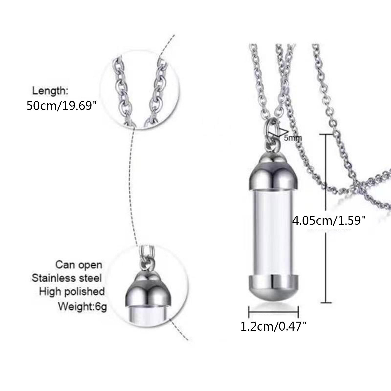 Urn Necklace for Ashes Holder Tube Pendant Cremation Urns Jewelry