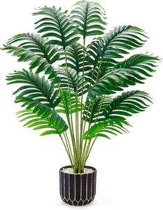 Der Rose Fake Plants Tall Artificial Palm Tree Faux Plants Indoor for Living Room Home House Decor