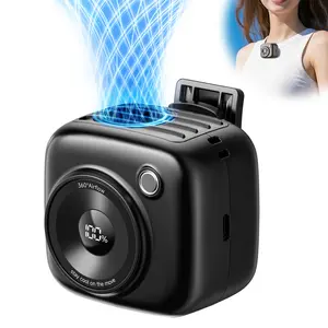 Portable Waist Clip Fan, Rechargeable Wearable Mini Fan with LED Display, 3 Speeds, 3000mAh Battery, 10H Runtime, LED Display, Turbo Airflow Fan for Shirt Belt Hat Outdoor Travel,Father'S Day Gift