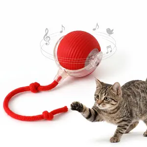 Smart Interactive Cat Toy Ball, Automatic Rolling Pet Ball with Intelligent Obstacle Avoidance, Type-C Rechargeable Motion Activated Chase Toy for Indoor Cats & Kittens