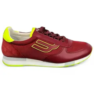 Bally Gavino Red Leather Sneaker Burgundy Neon Yellow (men) by StockX
