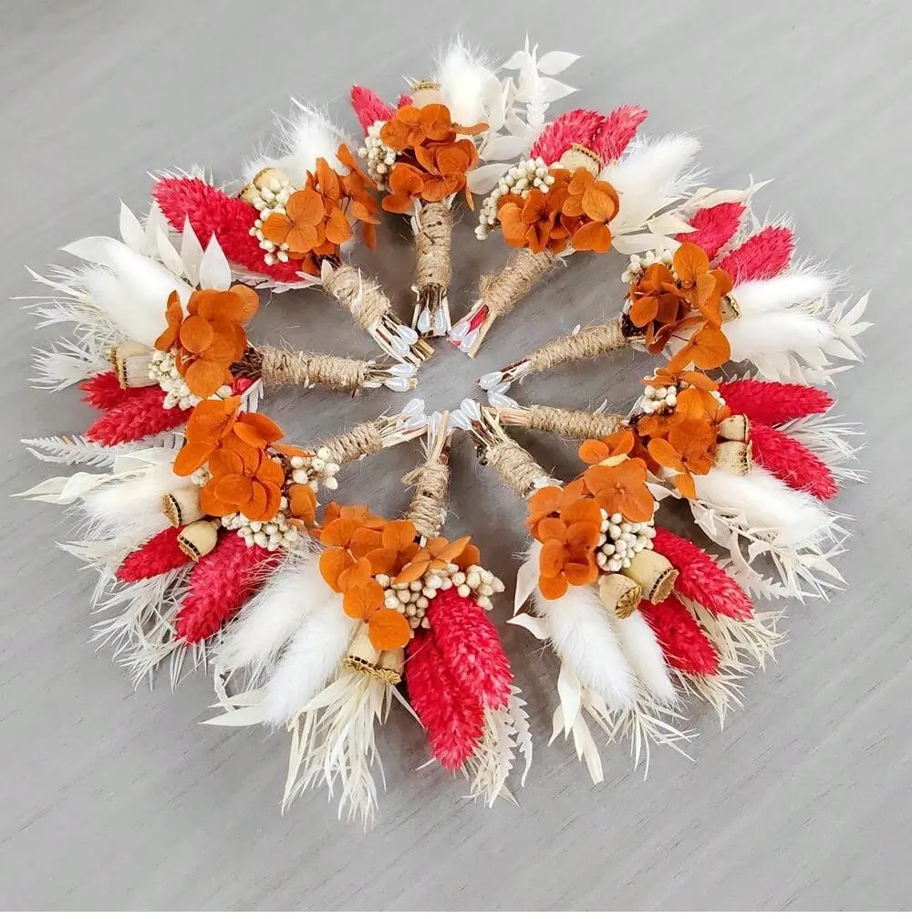 9PCS Mini Dried Flower Bouquet Gift Box – Boho Pampas Grass Floral Set for Graduation Gifts, Wedding Favors, Birthday Decorations, DIY Crafts, and Room Aesthetics